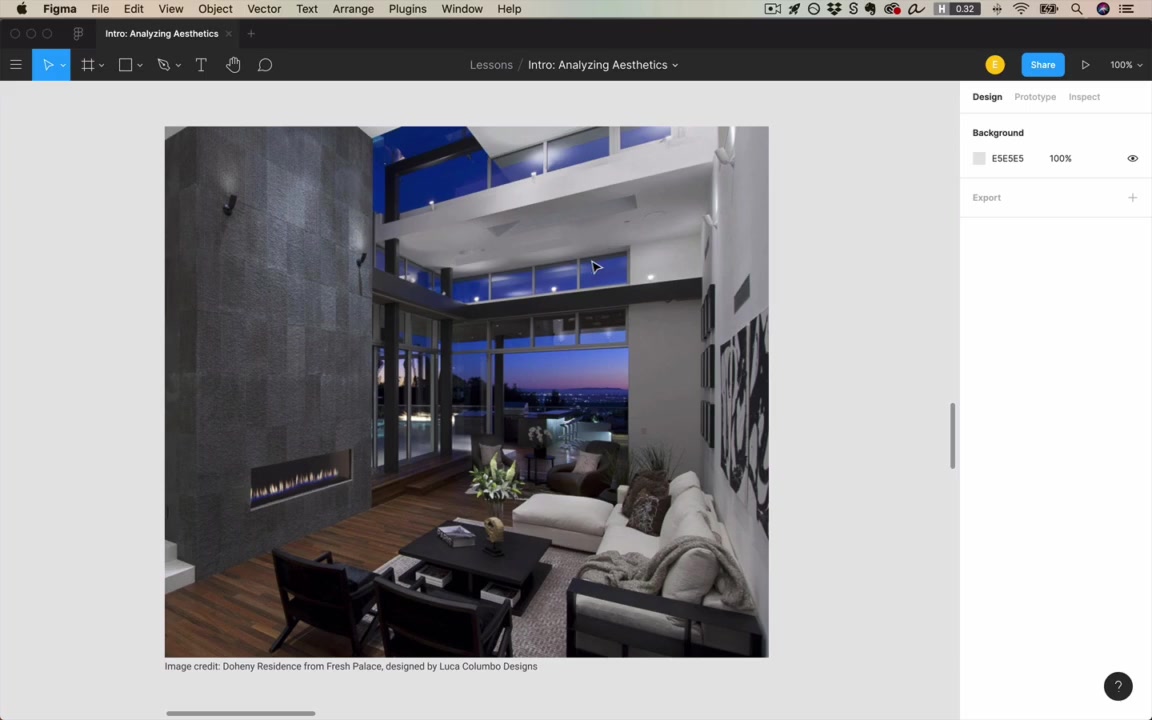 The stylish bachelor pad used as the main design example throughout this section