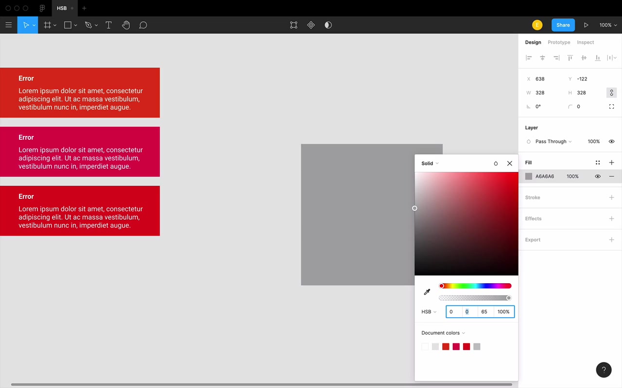 Saturation at 0% produces gray; at 100% produces rich vivid color — same hue, different amounts of color injected