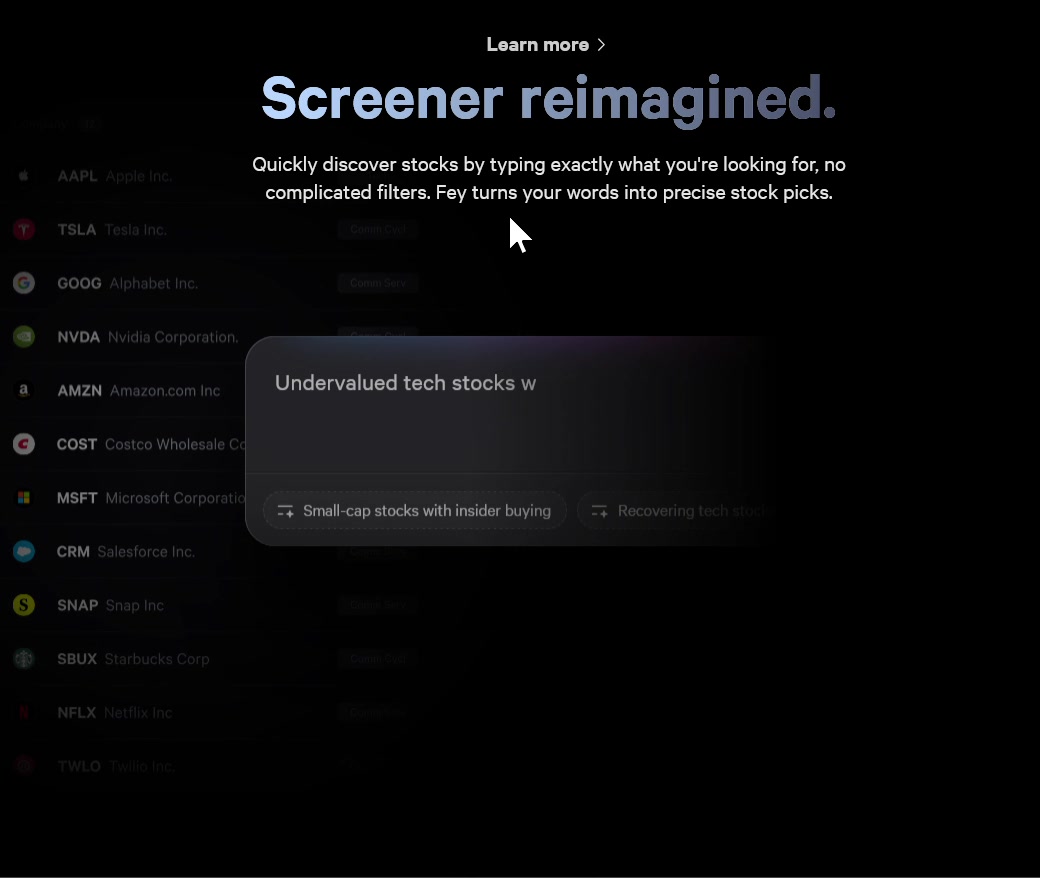 Mid-scroll — text filling in character by character
